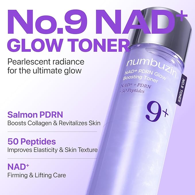 numbuzin No.9 NAD+ Salmon PDRN Glow Boosting Toner, Hydrating & Firming Toner - Image 2