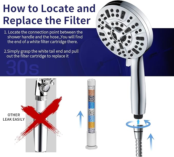 Filtered Shower Head with Handheld - Image 6