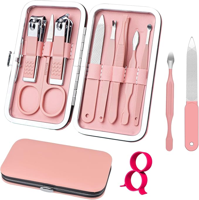 Manicure Set 8 in 1 Nail Clipper Set, Fingernail & Toenail Clippers, Manicure by RedFlow-official