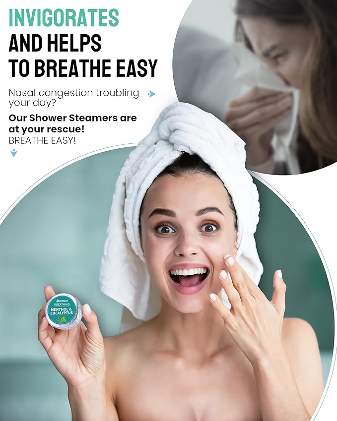 Shower Steamers Aromatherapy 15 Pack, Menthol & Eucalyptus Shower Bombs - Image 6