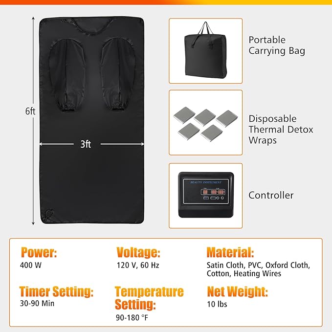 COSTWAY Infrared Sauna Blanket - Image 7