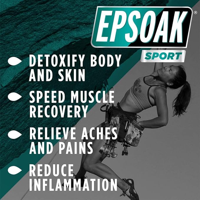 Epsoak Sport Epsom Salt 5 lb. Magnesium Sulfate USP. Resealable Epsom Salt Bag - Image 4