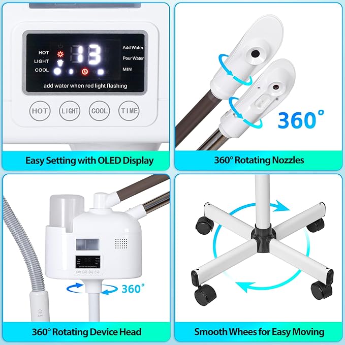HomGarden Pro 3 in 1 Facial Steamer - Image 3