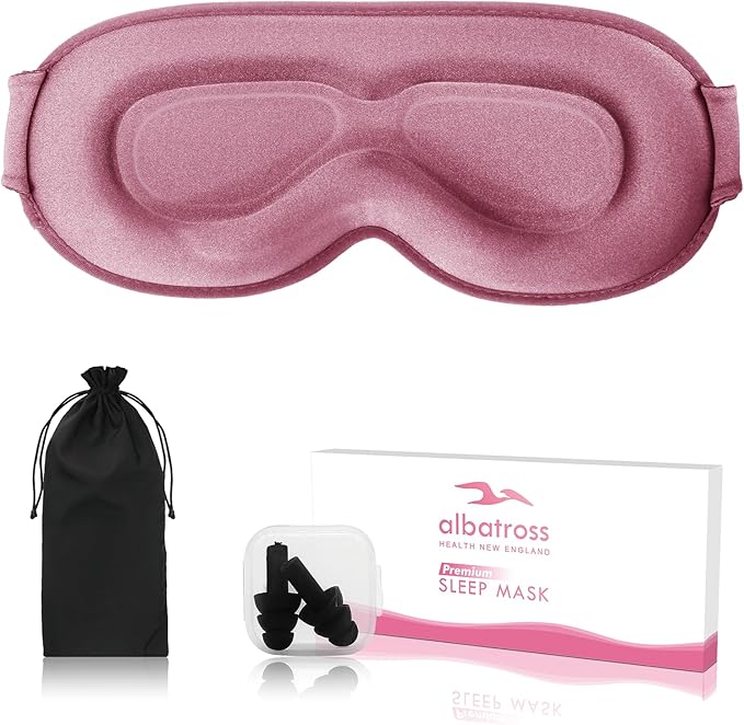 Sleep Eye Mask for Men Women, Sleeping Mask for Side Sleeper, Travel Blackout by AlbatrossHealthNewEngland