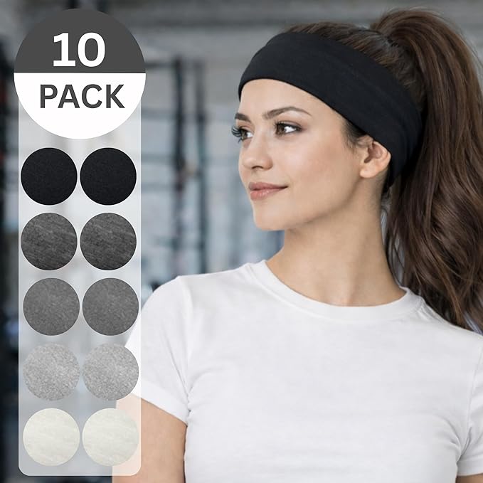 Styla Hair Headbands for Women Stretch Fashion Head Bands 10 Pack Non-Slip Head - Image 2