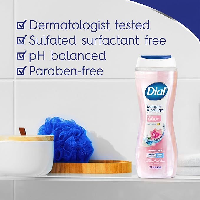 Dial Body Wash, Pamper & Indulge, Silk & Magnolia, 16 fl oz - Image 4