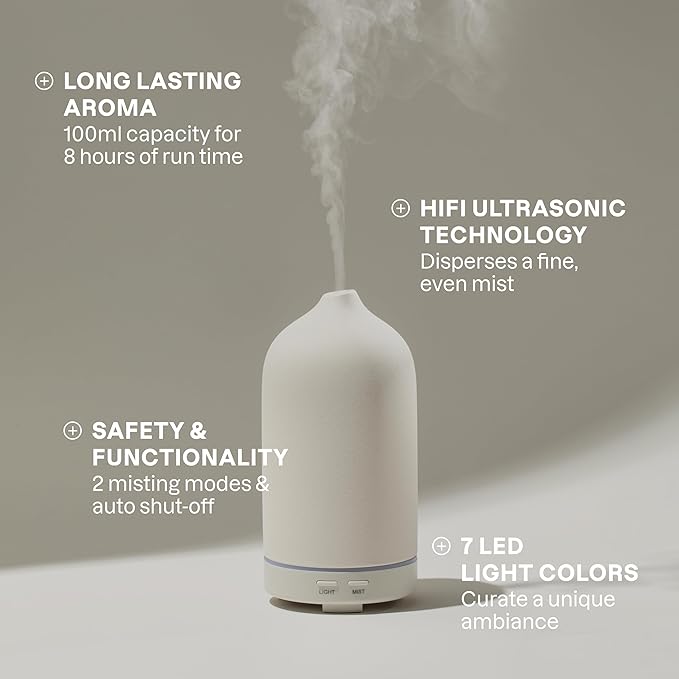 Cliganic Serenity Essential Oils Diffuser Set – Aromatherapy Humidifier - Image 3