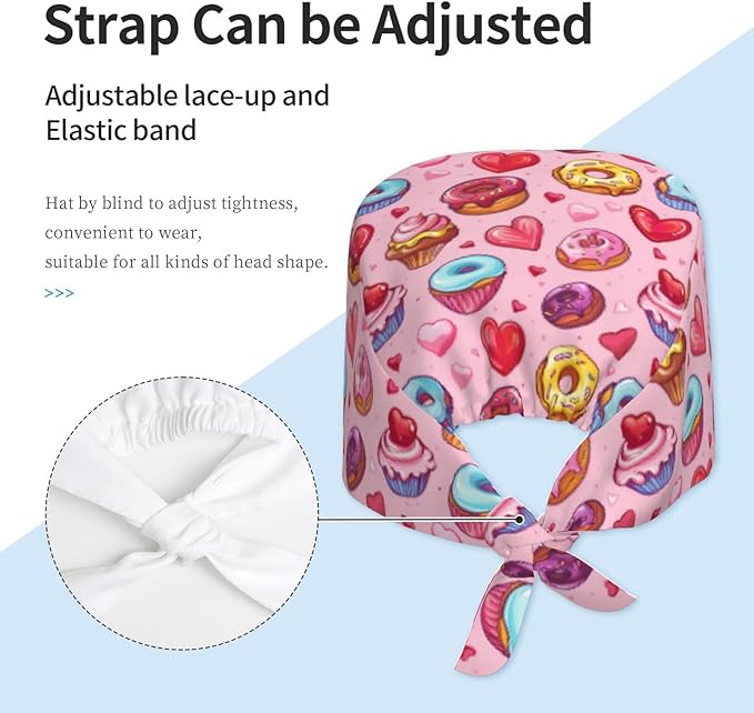 Alligator Ice Cream Working Cap, Scrub Cap - Image 4
