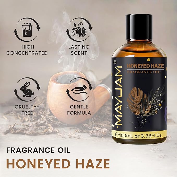 Honeyed Haze Fragrance Oil Essential Oil, MAYJAM 3.38FL.OZ Honeyed Haze Oil - Image 2