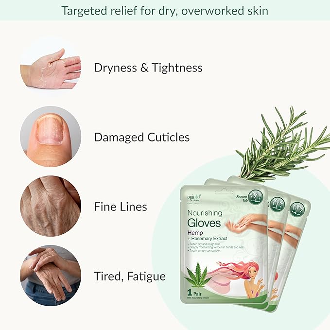 Epielle Nourishing Hand Mask 6 Pairs, Repair and Soften - Image 4