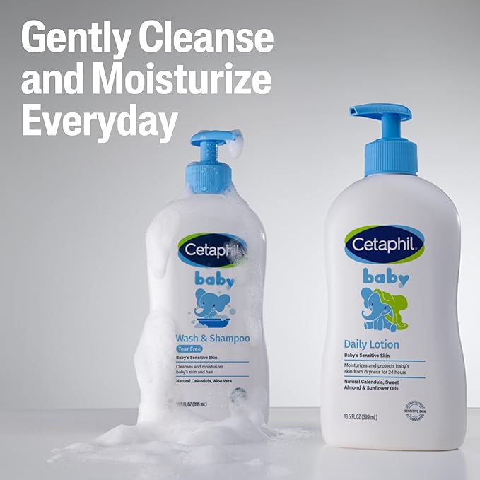 Cetaphil Baby Wash & Shampoo, 13.5oz Pack of 2, Hypoallergenic, Gentle Enough - Image 5