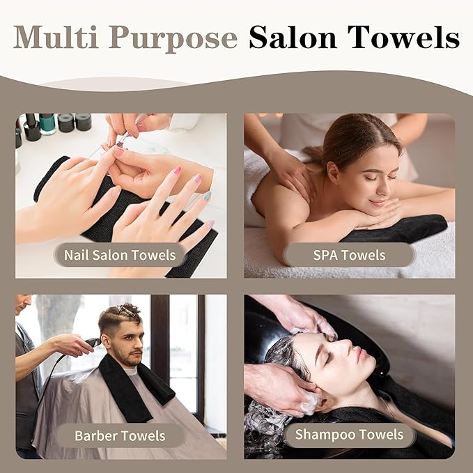 FIXSMITH Salon Towels 24 Pack, Quick Dry Gym Towels, Spa Face Towel, Absorbent - Image 6