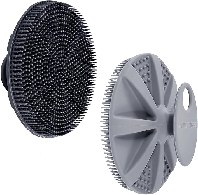 INNERNEED Food-Grade Soft Silicone Body Scrubber Shower Brush Handheld by INNERNEED