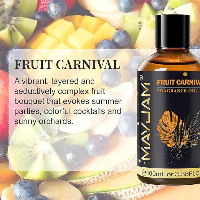 Fruit Carnival Fragrance Oil Essential Oil, MAYJAM 3.38FL.OZ Fruit Carnival Oil - Image 3