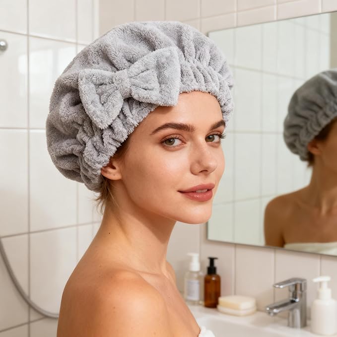 HOPESHINE Microfiber Hair Towel Cap - Image 2