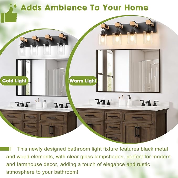 Licperron 4-Lights Farmhouse Vanity Lights - Image 4