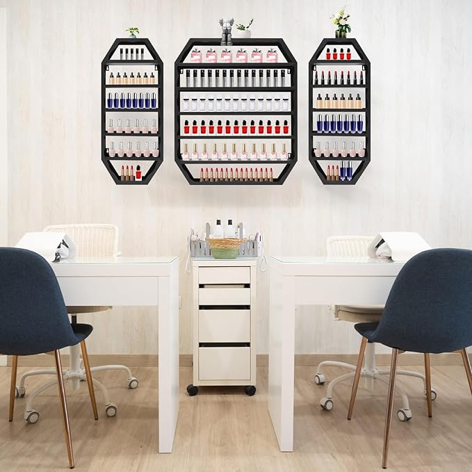 Nail Polish Organizer Wall Mounted, Metal Nail Polish Storage Holder - Image 9