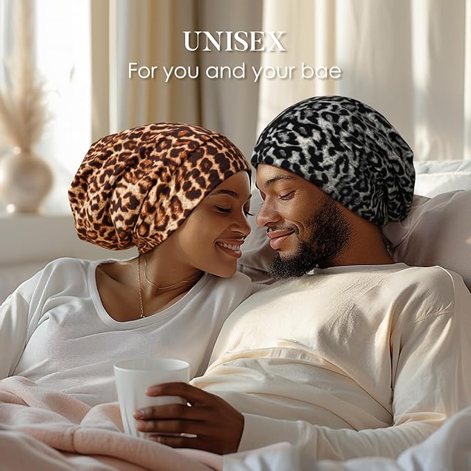 LULUSILK 100% Mulberry Silk Lined Sleep Cap, No More Frizzy Tangled Hair - Image 6