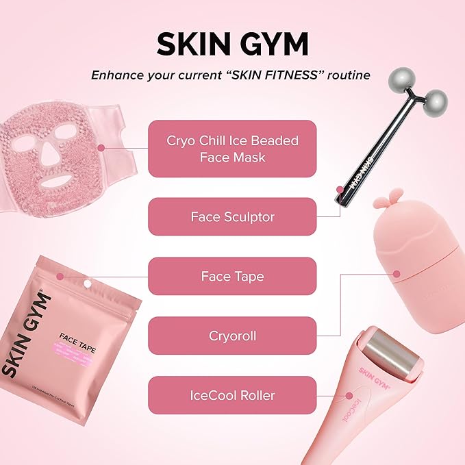 Skin Gym Jade Facial Roller & Gua Sha Tool Workout Set, Revitalizing Skincare - Image 6