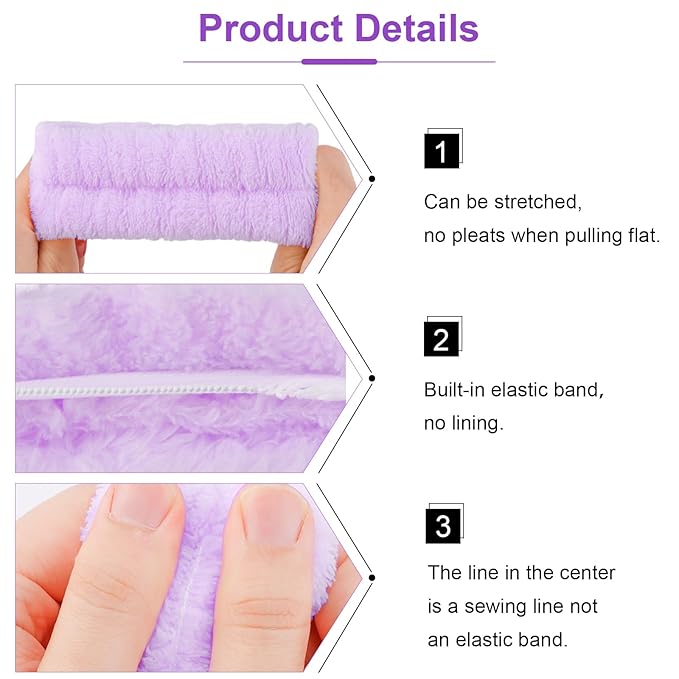 VELSCRUN 6 Pack Spa Headband, Makeup Headband, Face Wash Headbands, Skincare - Image 5