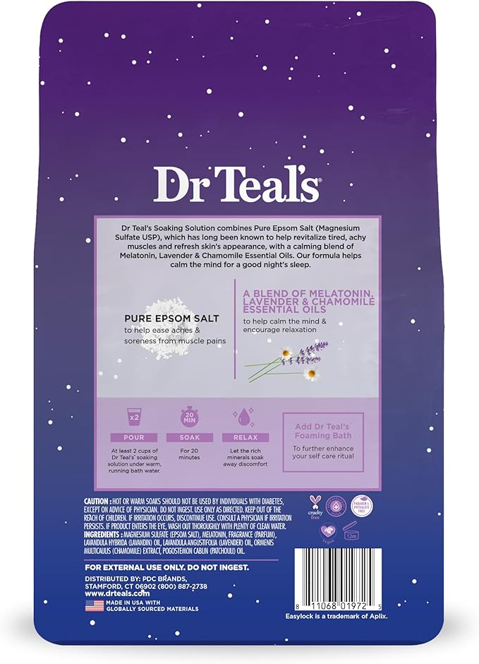 Dr Teal's Pure Epsom Salt Soak, Sleep Blend - Image 13