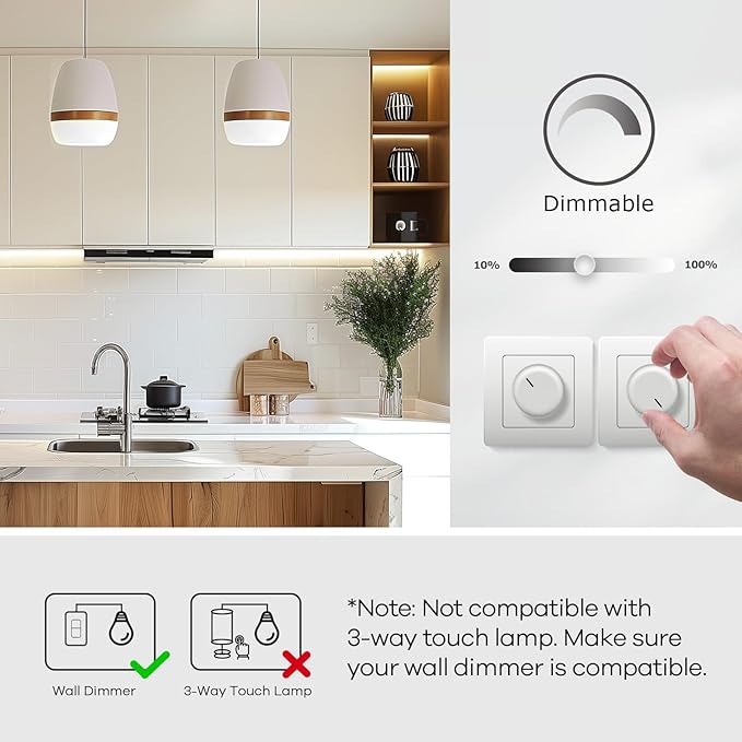 Linkind A19 LED Light Bulbs Dimmable, 40W Equivalent, E26 Base, 5000K Daylight - Image 3