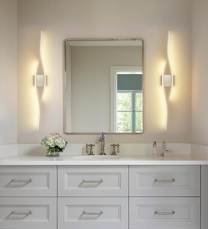 Joossnwell Brushed Nickel Vanity Light - Image 5