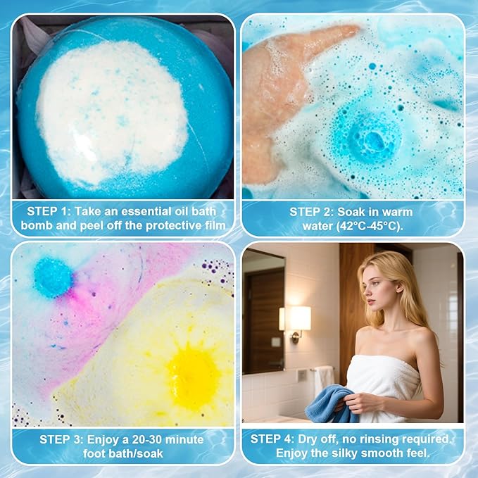 Bath Bombs for Kids, Skin-Friendly Bathing Kit for Easter Basket Essentials - Image 6
