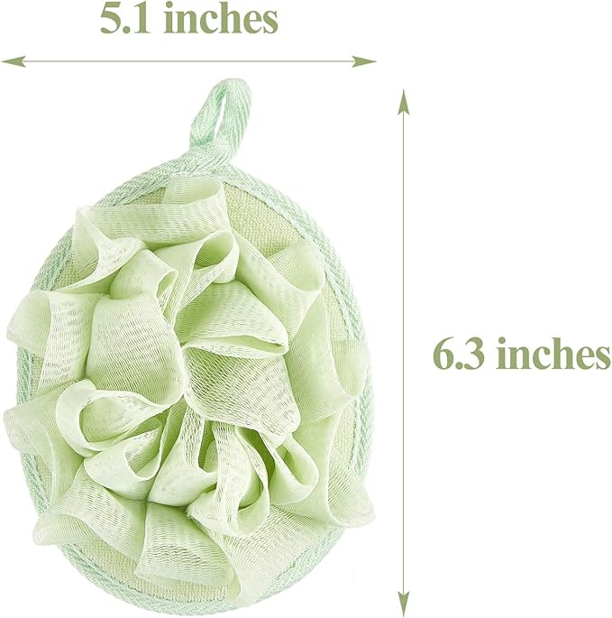 Boao 6 Pcs Bath Shower Pouf Sponge Mesh Pouf Shower Ball Exfoliating Body - Image 4