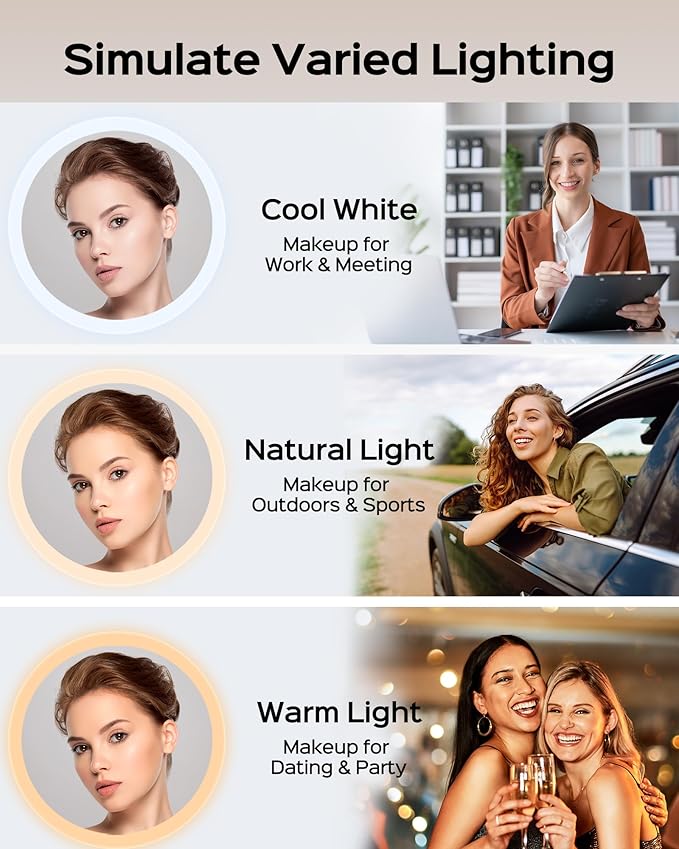 JACKYLED Modern Bathroom Light Fixtures Over Mirror 3 Color Temperatures 2-Head - Image 7