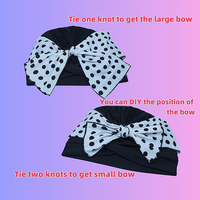 Luckiest MAP Swim Caps Women Adult Retro Polka Dot Bowknot SwimCap - Image 3