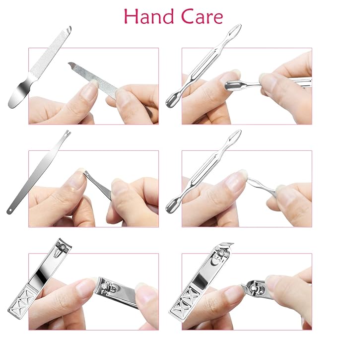 Teamkio 18pcs Manicure Set Pedicure Nail Clippers Set Travel Hygiene Kit - Image 3