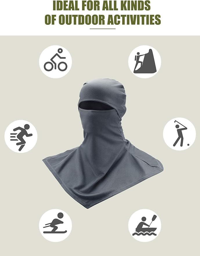 SATINIOR 3 Piece Balaclava Face Cover Sun Protection Neck Cover Summer - Image 5
