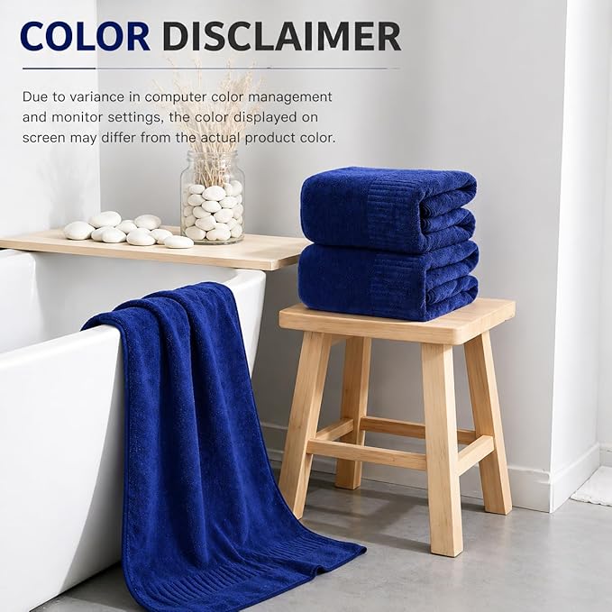 SEISSO 4 Pack Extra Large Bath Towels 63"x35", Bath Sheets - Image 7