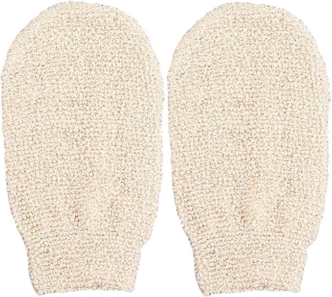 2 Pcs Exfoliating Gloves, Bath Shower Gloves Mitts Bamboo Fiber Bath Body - Image 8