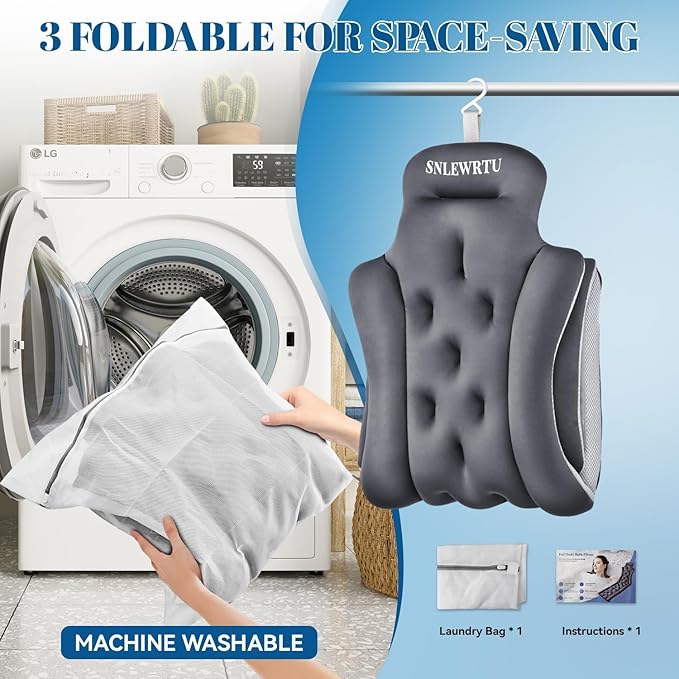 Full Body Bath Pillow for Bathtub, Thick & Luxury Bathtub Cushion - Image 6