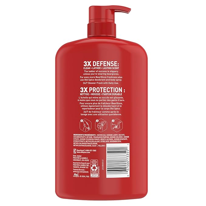Old Spice Cleansing Body Wash for Men, 3X Defense, 24/7 Shower Fresh - Image 10