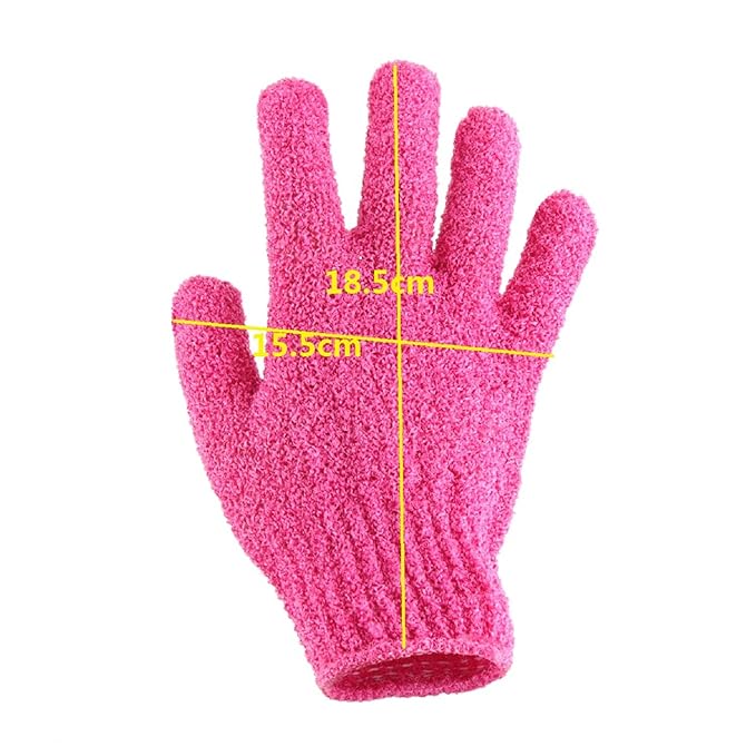 Exfoliating Shower Bath Gloves【4 Pair】 Double Side Durable Nylon Shower Gloves - Image 4