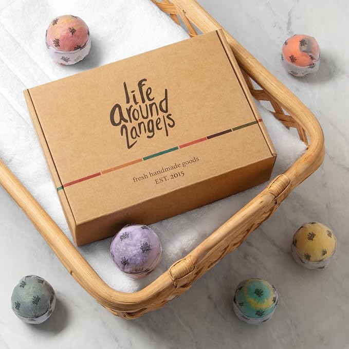LifeAround2Angels Fun and Sweet Bath Bombs Gift Set 12 Pack Made in USA Fizzies - Image 2