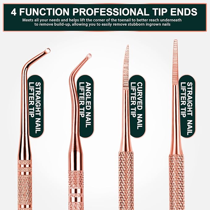 Teenitor Pedicure Tools for Feet, Toenail File and Lifters, Ingrown Toenail - Image 6