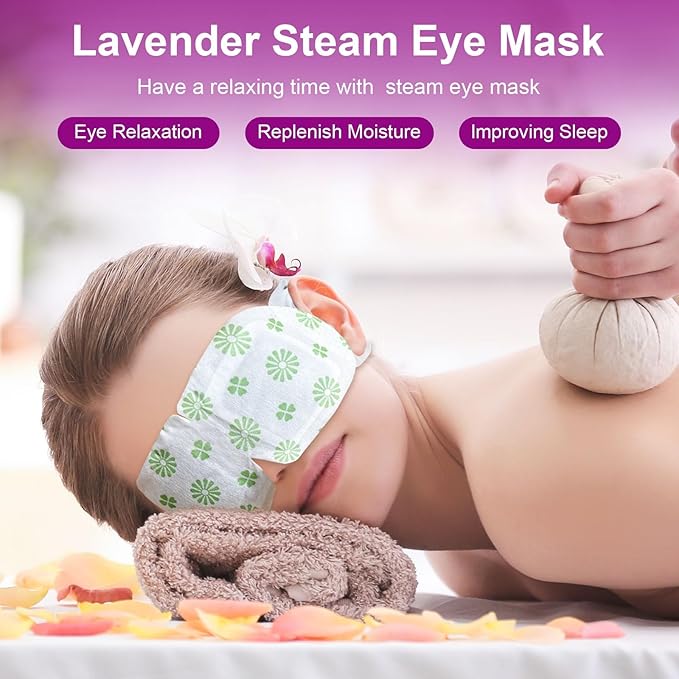 30 Packs Steam Eye Mask, Lavender Steam Eye Masks Disposable, Self-Heating - Image 7