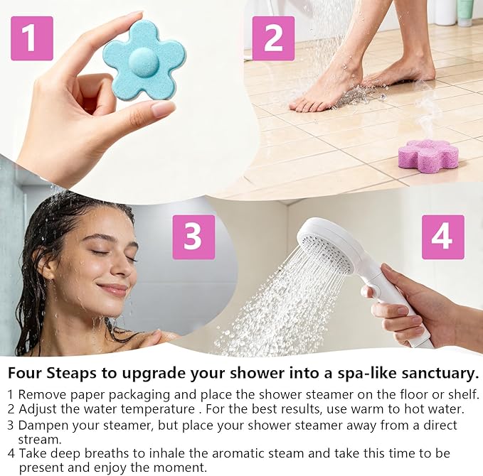 Aromatherapy Shower Steamers, Essential Oils Shower Tablets, Shower Melts - Image 8