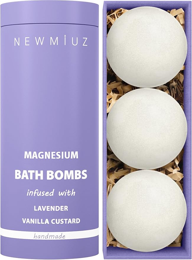 Magnesium Lavender Vanilla Luxury Fizzing Bath Bomb Sensitive Skin Formula - Image 7