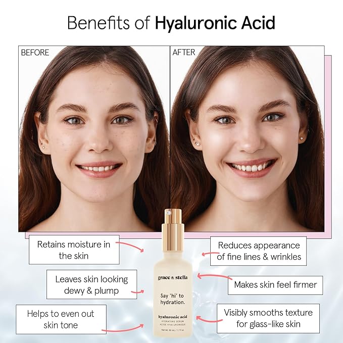 grace & stella Award Winning Hyaluronic Acid Serum Hydrating Hyaluronic Acid - Image 4