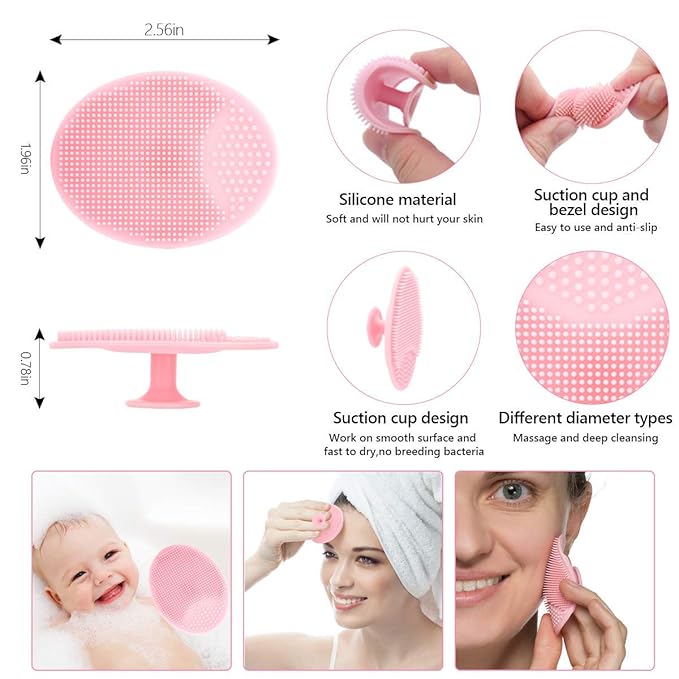Yokilly Silicone Face Scrubber Exfoliator Brush, Manual Handheld Facial - Image 3