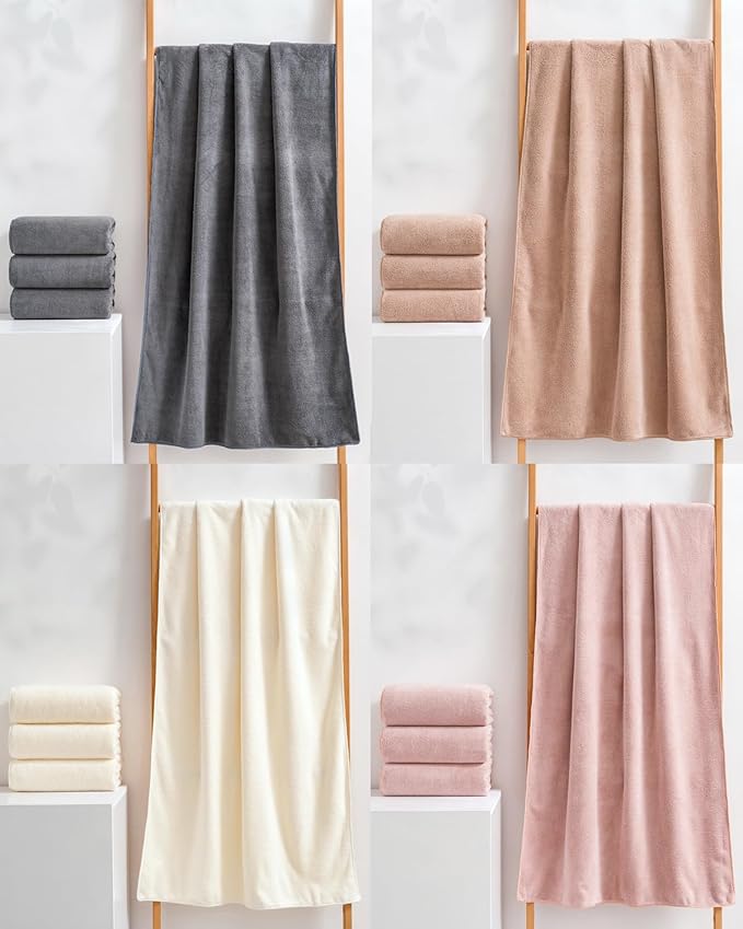 sakano Family Sized 8 Piece Towel Bundle, 4 Bath Towels and 4 Hand Towels - Image 2