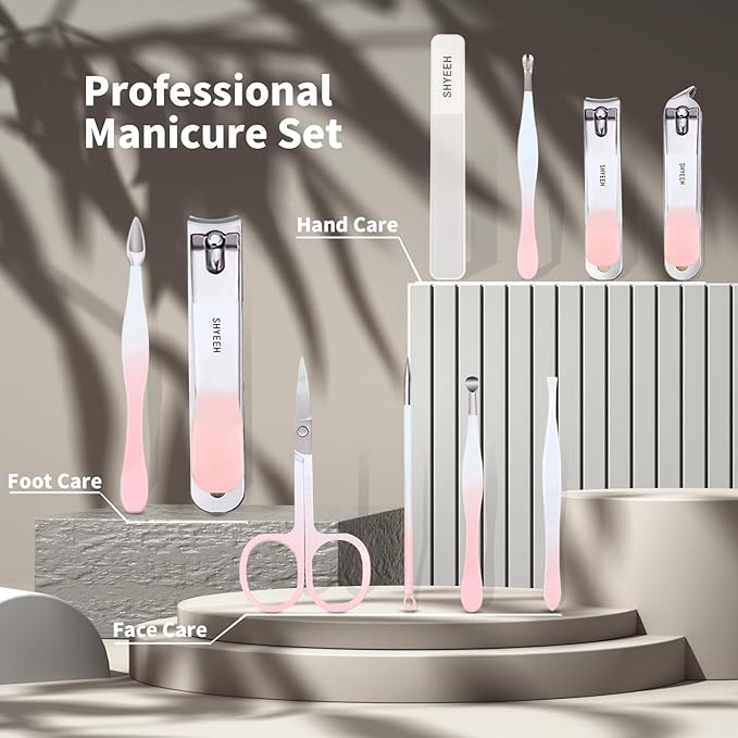 Manicure Set, Portable Mini Manicure and Pedicure Kit, Travel Grooming Nail Kit - Image 3