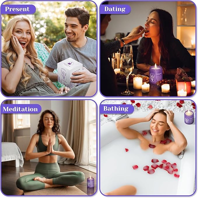 WarmEmbrace Lavender Candles for Home Scented, 30.4 oz Aromatherapy Purple Jar - Image 7