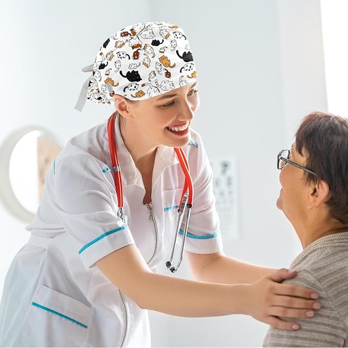 Ethnic Aztec Pattern Adjustable Scrub Cap Hat - Image 6