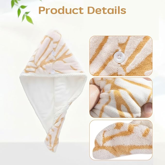 2-Pack Microfiber Hair dring Towel | 50% Faster Drying, Ultra Absorbent & Frizz - Image 4